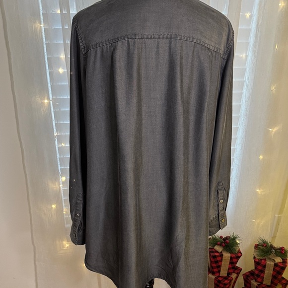 NIC+ZOE Slate Button-Up Blouse - Picture 6 of 8